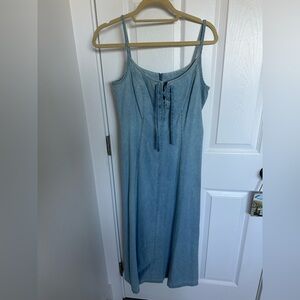 Moda International Denim Blue Maxi Dress